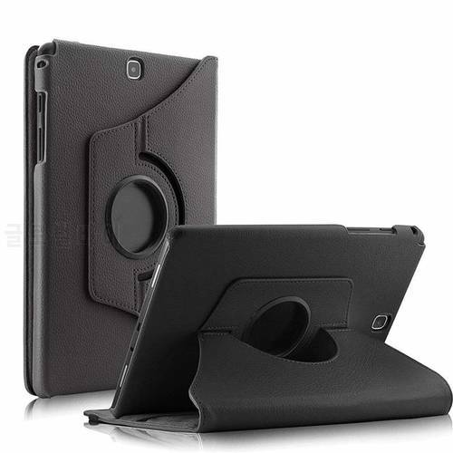 360 Degree Rotating PU Leather Flip Cover Case For Samsung Galaxy Tab A 9.7 SM-T550 T551 SM-T555 T550 TabA 9.7 Tablet Case Glass