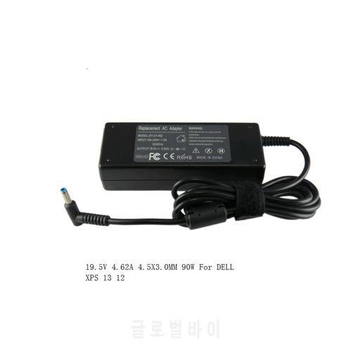 19.5V 4.62A 4.5X3.0MM 90W For DELL XPS 13 12 Ultrabook Laptop Battery Charger Power Adapter