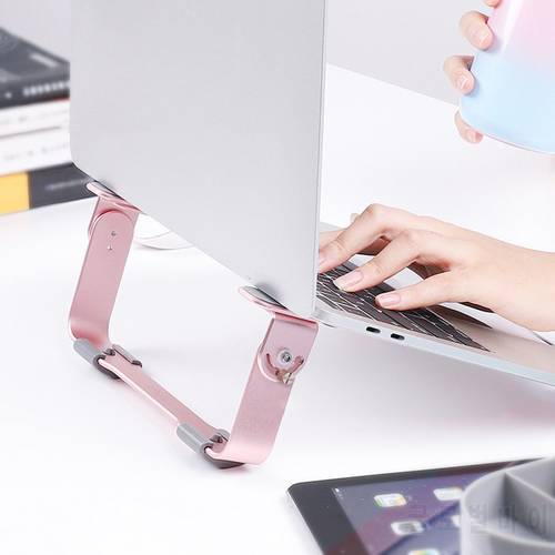 Aluminum Alloy Laptop Cooling Stand for Macbook Angle Adjustable Increase Height Heat Reduction Bracket for Dell Lenovo Acer