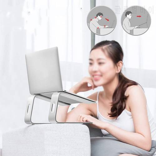 Besegad Universal Aluminum Alloy Laptops Tablets Cooling Support Stand Bracket Holder Riser for Apple Macbook Mac Book Pro Air