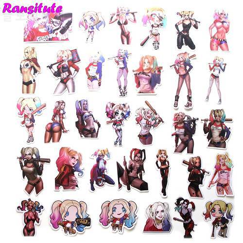 R265 33pcs/set Horror Movie PVC Waterproof Fun Sticker Toy Luggage Sticker Motorcycle And Luggage Notebook Sticker