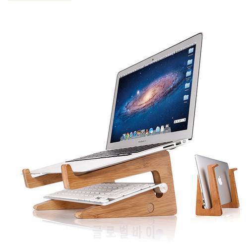 Desk Laptop Stand Compact Wood Detachable Bamboo Notebook Suporte Dissipate Heat Computer Holder 15 &39&39 Macbook Air Accessories