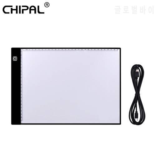 CHIPAL A4 Drawing Tablet LED Light Pad Digital Graphic Tablets USB Electronic Writing Board Painting Tracing Copy Pad for Kids