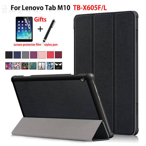 Case For Lenovo Tab M10 10.1 Cover TB-X505L TB-X505X TB-X505F TB-X605L TB-X605F Funda Slim Magnetic Folding Stand Shell +Gift