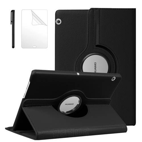 360 Rotating Leather Cover For Huawei MediaPad T5 10 AGS2-W09 M5 Lite 10 Tablet Case For Huawei MatePad 11 T10S T8 Pro 10.8 10.4