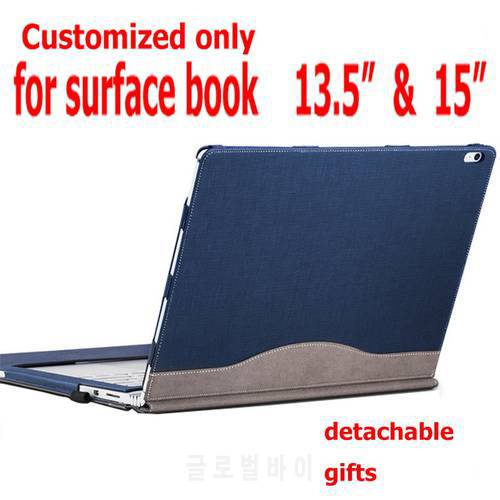 Detachable Cover For Microsoft Surface Book2 Book 13.5 Tablet Laptop Sleeve Case PU Leather Protective Skin Keyboard Cover Gifts