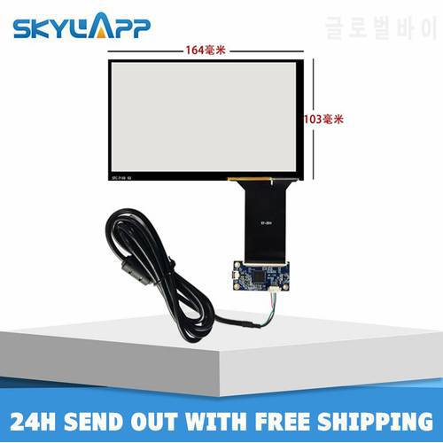 skylarpu 7&39&39inch 164mm*103mm Touchscreen for win XP 7 8 10 Capacitive Touch panel Glass Digitizer screen set Free shipping