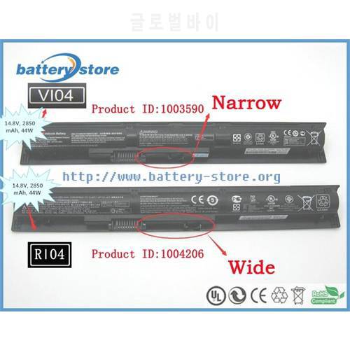 New Genuine laptop batteries for R104,HSTNN-Q95C,ProBook 450 G3 (L6L13AV),HSTNN-DB7B,450 G3 (V6E07AV),455 G3 (L6V83AV),14.8V,4 c