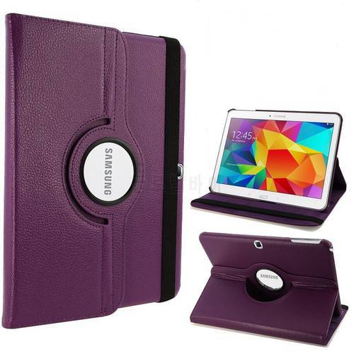 Case For Samsung Galaxy Tab 4 10.1 SM-T530 SM-T531 T535 Cover TAB 4 10.1 T530 360 Degree Rotation PU Leather Stand Holder Cases