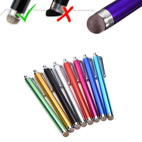 Universal Metal Mesh Micro Fiber Tip Touch Screen Stylus Pen For IPhone For Samsung Smart Phone Tablet PC Stylus Pen 9 Colors