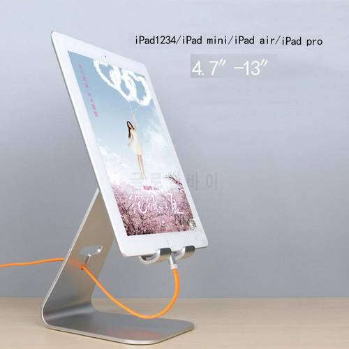 Aluminum Tablet Stand Holder For iPhone iPad Mini Air 1 2 Pro12.9 Flexible Adjustment 4-13 Inch Stand For Samsung Huawei mount