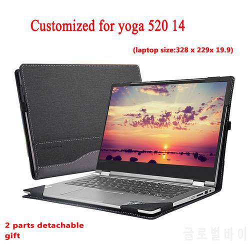 Case For Lenovo Yoga 520 14 Inch 520-14 520-14IKB Flex 5 14IKB Laptop Sleeve Detachable Notebook Cover Customized Bag Pen Gift