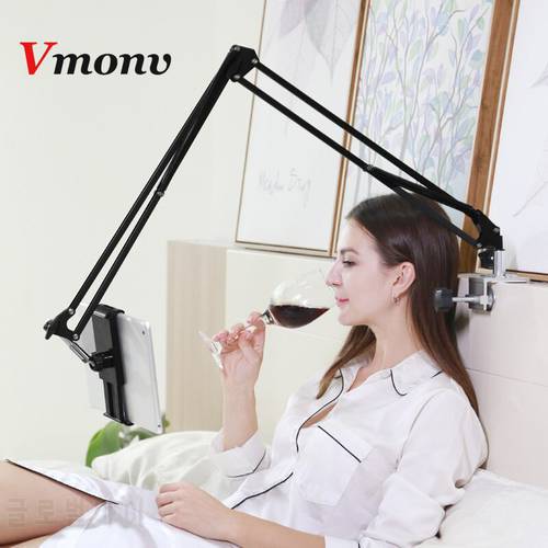 Vmonv Rotating Tablet Holder for Ipad Air 1 2 Lounger Bed Desktop Tablet Mount Stand for 3.5-10.6 Inch Iphone X 8 Huawei Phone