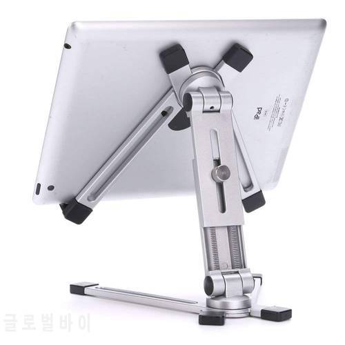 Tablet Stand Aluminum Adjustable Angle/Height Foldable Holder Mobile Phones Books Hands Free Bracket for iPad Air Mini iPhone