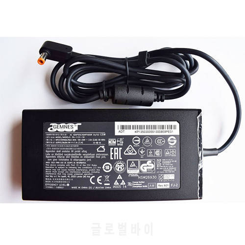 Original 135W Laptop Charger for ACER NITRO 5 AN515-52 N17C1 Power Adapter PA-1131-16 19V 7.1A 5.5x1.7mm
