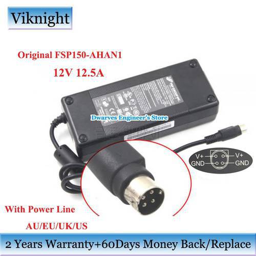 Original 12v 12.5a 150w FSP ac power supply charger adapter for QNAP TS-412 NAS TS-410 DPS-150NB-1B FSP150-AHAN1 Laptop adapter