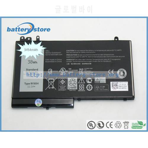 New Genuine laptop batteries for RYXXH,Latitude E5250,12 5000,12,09P402,5TFCY,0,11.1V,