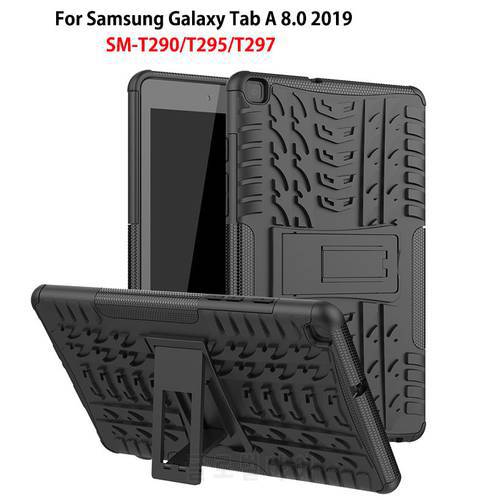 Case For samsung galaxy tab A 8.0 2019 SM-T290 SM-T295 T295 T297 Cover Heavy Duty 2 in 1 Hybrid Rugged Durable Funda Shell