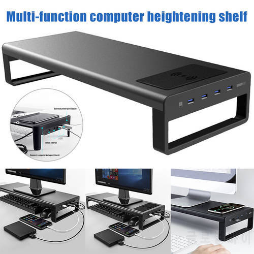 New Thermal Charger PC Desktop Laptop Smart Base Aluminum Computer Laptop Base to Increase the Height of Computer or PC Monitor