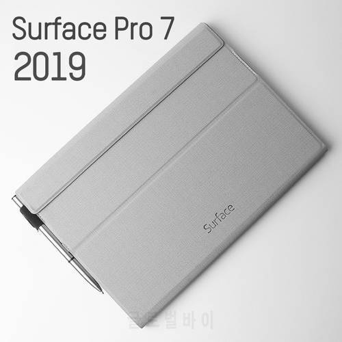 Luxury PU Leather Folio Stand FLip Case Cover for Microsoft Surface Pro 7 2019 /Pro6 2018 Auto Sleep/Wake up with Pen holder