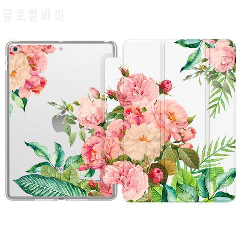 Case for New iPad 7th Generation 10.2 2019,[Flexible TPU Translucent Frosted Back] Slim Smart Stand Protective Cover with Auto