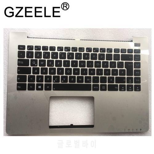 GZEELE New palmrst FOR ASUS S400 S400C S400CA notebook C cover with keyboard bezel upper case silver