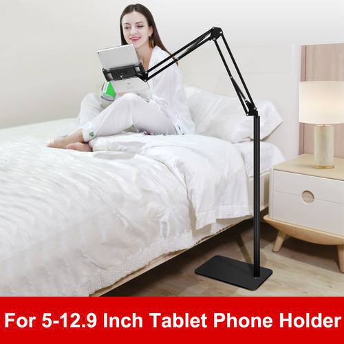 1.4m/1.75m Floor Holder Lazy Bed Tablet Mount Folding Long Arm Tablet Phone Stand Holder for Ipad Air Pro 12.9 IPhone14 Samsung