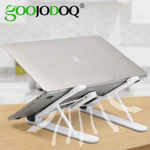 GOOJODOQ Portable Laptop Holder for MacBook Pro Notebook Foldable Laptop Stand Bracket Laptop Holder for PC Notebook iPad HP
