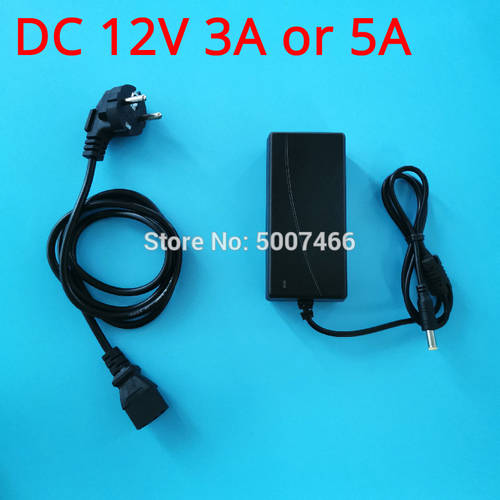 (US/UK/EU) DC 12V-3A/5A Power Adapter Charger With Plug Cord Output Port 2.5MM And 5.5MM For Our Controller Driver Board DIY Kit