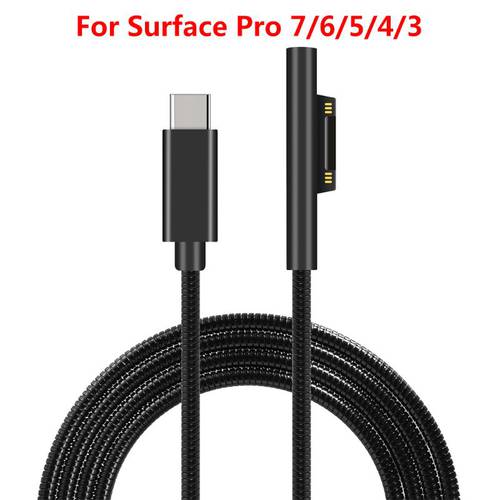 Type-C Power Charger Pd Fast Charging Cable For Microsoft- Surface Pro 3 4 5 6 7