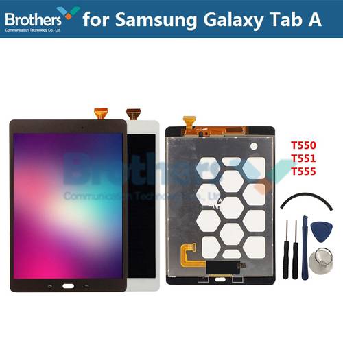 Tablet LCD Assembly For Samsung Galaxy Tab A 9.7 SM-T550 T550N T555 Panel LCD Combo Display With Touch Screen Digitizer Glass