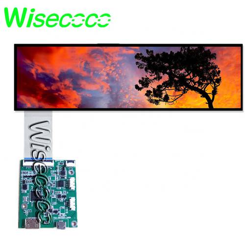Wisecoco 8.8 Inch IPS LCD Screen 1920*480 Aida64 Display MIPI 40 Pins HSD088IPW1 Micro USB Controller Board Automotive Display