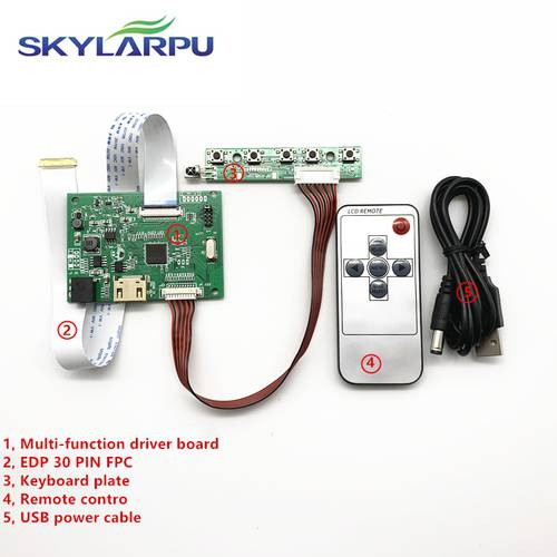 Skylarpu 30-pin EDP LCD Controller Driver Board 1HDMI Work For Screen Resolution 1920*1200 1920*1080 1366*768 1280*800