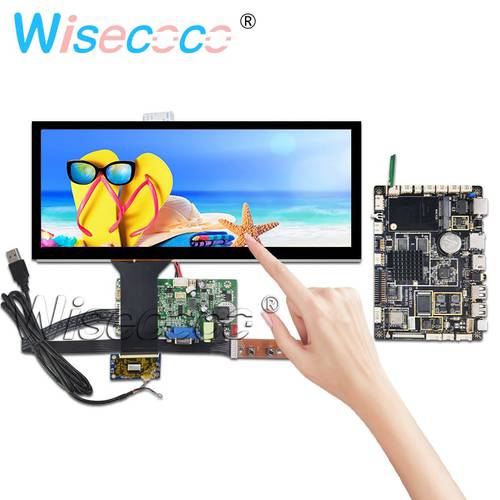 12.3 inch 1920*720 LCD HSD123KPW1-A30 Touch Panel Bar Screen drive board support android bluetooth card automotive display