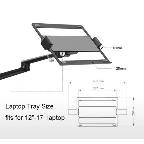 Alunimum 12-17 inch Laptop Tray for OL-1S / OL-3L / OL-3T /OL-1/ OL-2