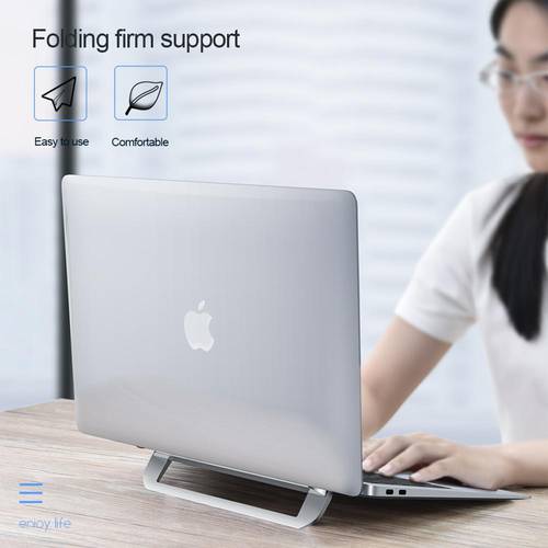 OATSBASF Metal Laptop Stand Support Tablet Holder For Macbook Air Pro Xiaomi Foldable Notebook Stand Cooling Riser Computer Base