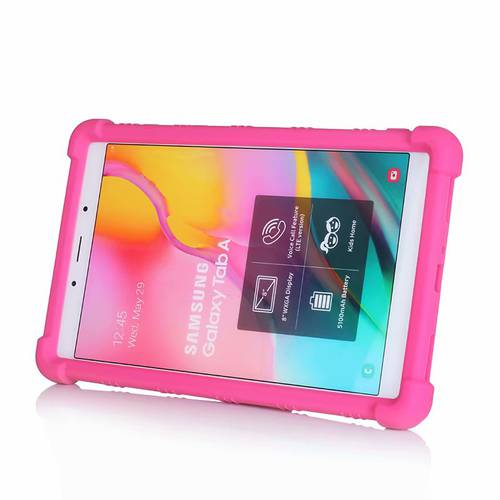 Shockproof Case for Samsung Galaxy Tab A 8.0 2019 Silicone Anti-crack Cover SM-T295 SM-T290 Stand Holder