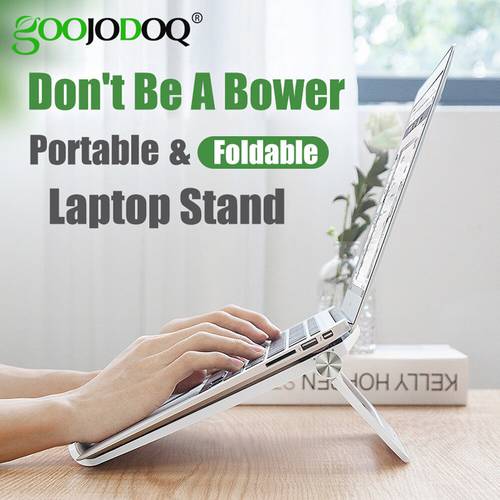 GOOJODOQ Laptop Stand Suporte Notebook Portable Stand Foldable Support Base Laptop Holder Cooler Bracket for Macbook Pro iPad