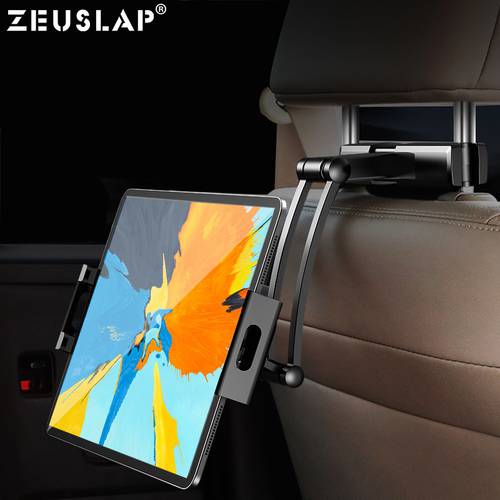 ZEUSLAP Tablet Car Holder For iPad Air Mini 2 3 4 Pro 12.9 Back Seat Headrest 5-13 Inch Tablet Monito Stand