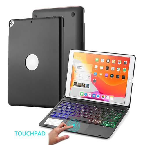 for iPad 10.2 2019 2020 Air 3 10.5 Pro 10.5 2019 Tablet Case 7 Colors Backlit Wireless Bluetooth Touchpad Keyboard Case Fund