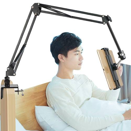 Flexible Long Arm phone holder tablet stand in bed For iPad pro Mini Air 4.5&39&39 10.1&39&39 11&39&39 12.9&39&39 Lazy Bed Desktop Metal Bracket