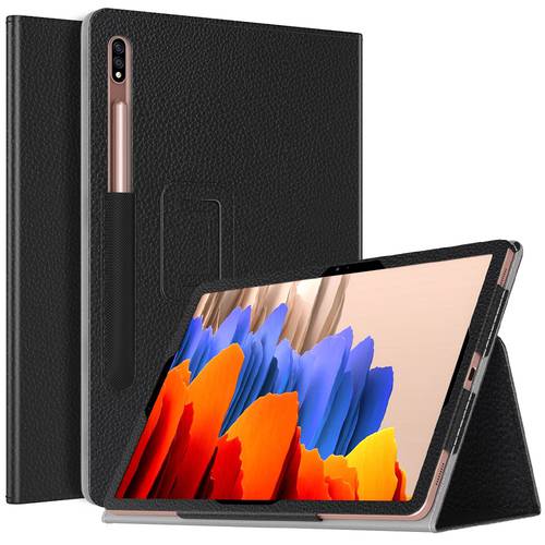 Case for All-New Samsung Galaxy Tab S7 Plus 12.4 Inch(SM-T970/T975/T976),Premium PU Leather Folding Stand Cover for S8 Plus 12.4