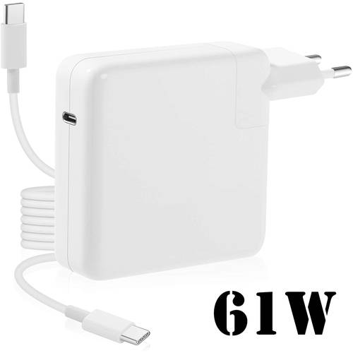 61W USB-C To USB-C AC Power Adapter Charger Compatible with MacBook Pro 12 Inch 13 Inch, MacBook Air 2018, With C Cable