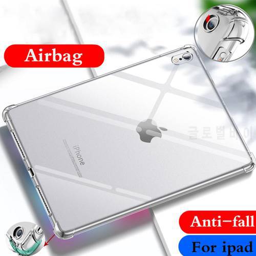 For iPad 9.7 2017 2018 2019 10.2 5th 6th 7th Generation Case Resistance soft TPU cover for iPad Air 1 2 3 Pro 9.7 10.5 11