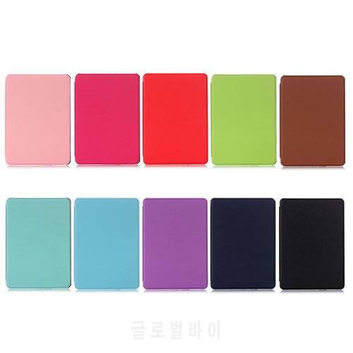 Cross Pattern Ultra-Thin E-book Case Magnetic PU Leather Flip Stand Protective Cover for Amazon All-New Kindle