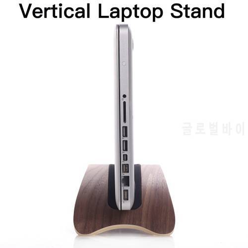 Wooden Vertical Desktop Laptop Stand Holder Base Bracket Dock for Macbook Pro 2022 13.3/15.4/16inch 11.6/13.3inch Macbook Air