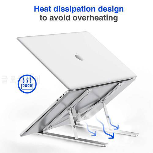 Aluminum Alloy Portable Laptop Stand Aluminium Foldable Macbook Pro Support Adjustable Notebook Holder Tablet Base Desk
