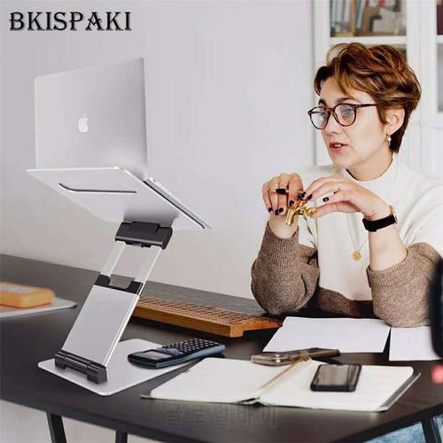 Laptop Stand Aluminium Alloy Adjustable Ergonomic Sit to Stand Laptop Holder Multi-Angle Stand Heat Release Foldable Notebook