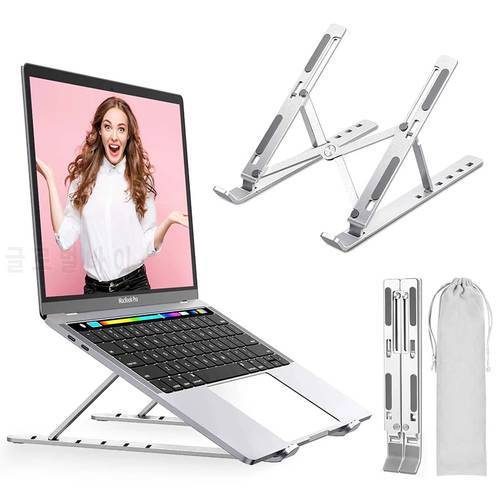 Laptop Stand Rack X Style Adjustable Foldable Aluminum Alloy Office Desktop Notebook Holder Desk For 7-15 Inch Macbook Pro Air