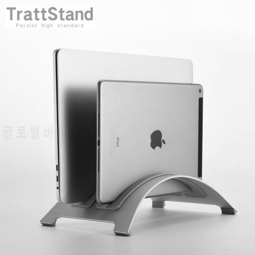 Double Slot Aluminum Alloy Space-saving Laptop Vertical Stand Desktop Erected Holder for 14 16 inch MacBook Pro Air support